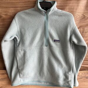 Pre-owned Vintage Patagonia Synchilla Snap Fleece Pullover Blue Kids  L 12